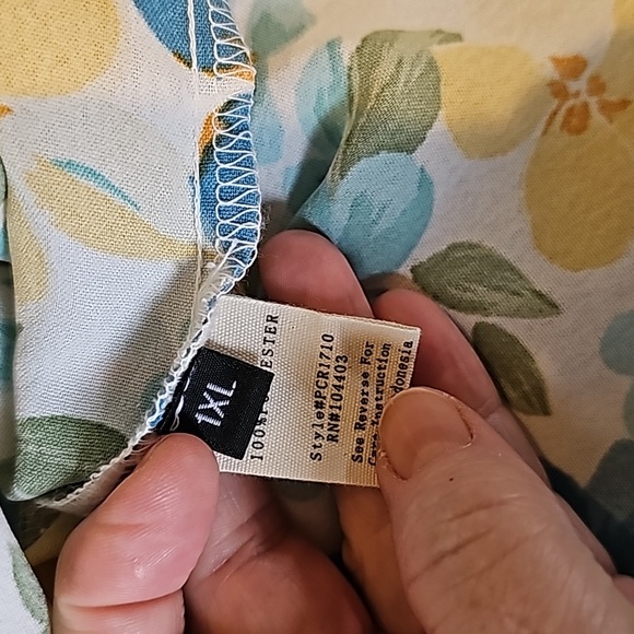 STUNNING IMPRESSIONS SMOCK BABYDOLL FLOWER POWER RUFFLE TANK - Picture 8 of 8